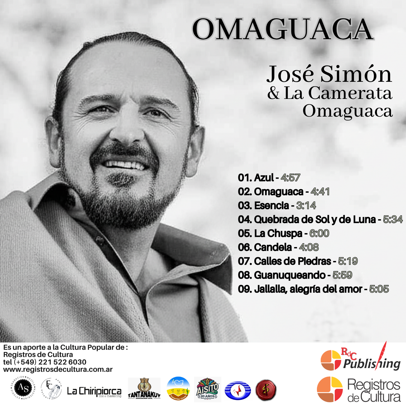 Contratapa de José Simón & La Camerata Omaguaca — Omaguaca Orquestal