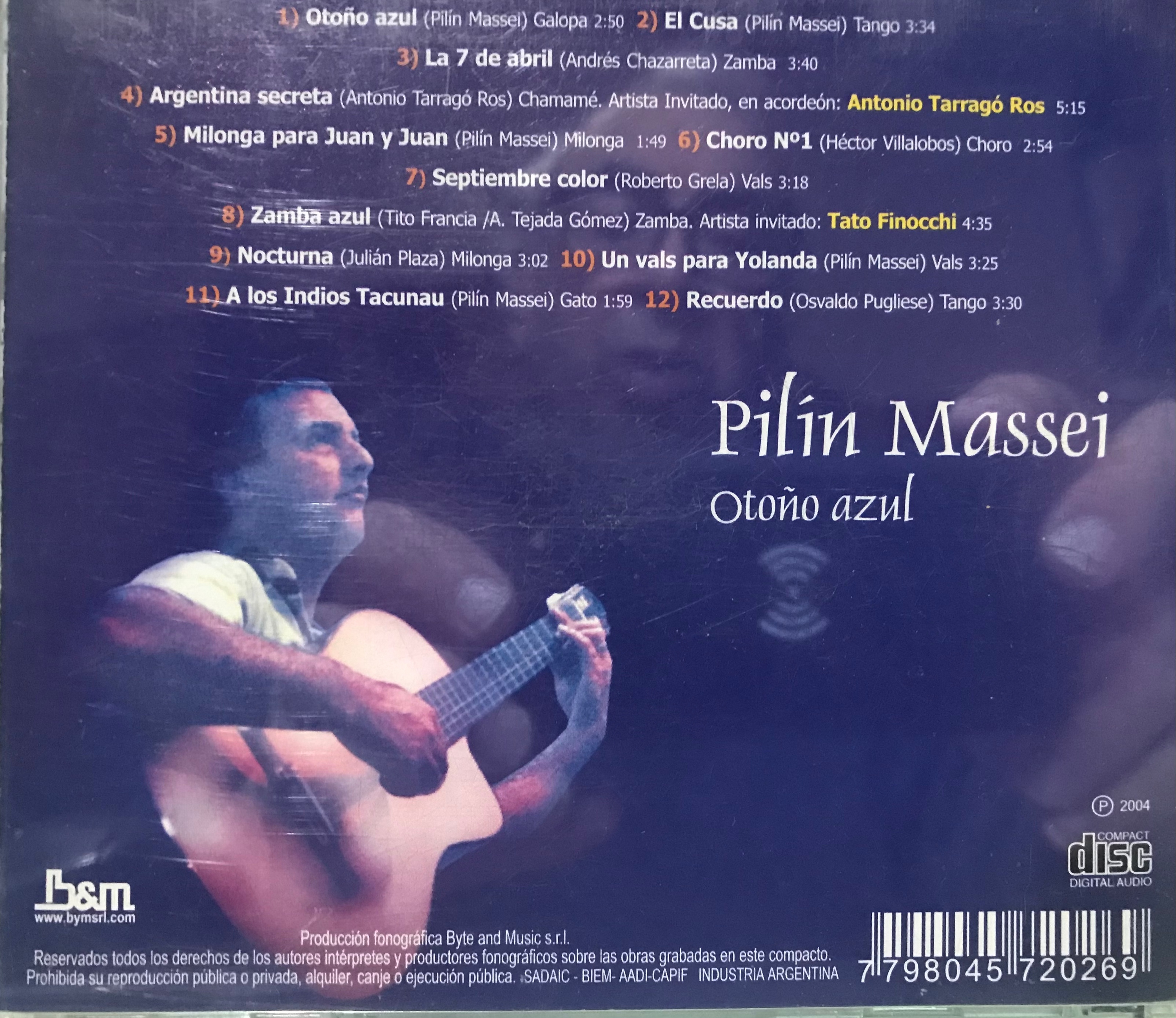 Contratapa de Pilín Massei — Otoño Azul